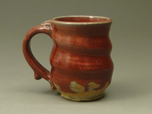 Copper Red Pottery, Stoneware Wheel Thrown Mug, Cups, Handmade Pottery, Handmade Ceramic Pottery, sku 427, Image 5