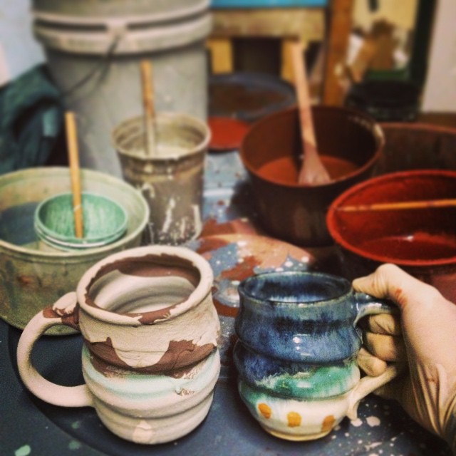 Handmade Ceramic Pottery, Joel Cherrico Pottery, Copper, Cobalt, Iron, Glazes, Pottery