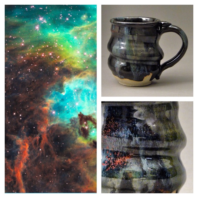 Cosmic Mugs, Handmade Ceramic Pottery, Cherrico Pottery, Hubble, 2014