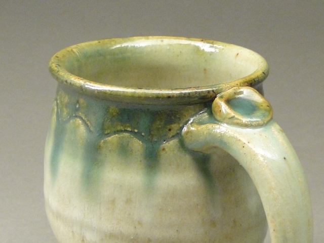 Green Handmade Ceramic Coffee Mug, SKU #617, Image 3