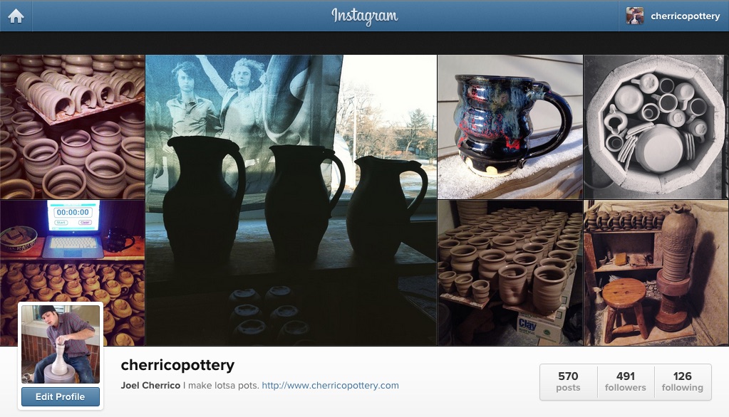 Cherrico Pottery, Instagram, 2015