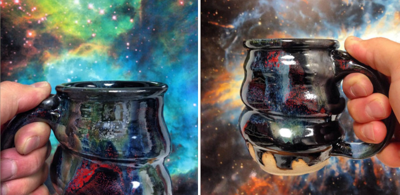 Image 14, cosmic mugs in front of magellanic cloud and planetary nebula
