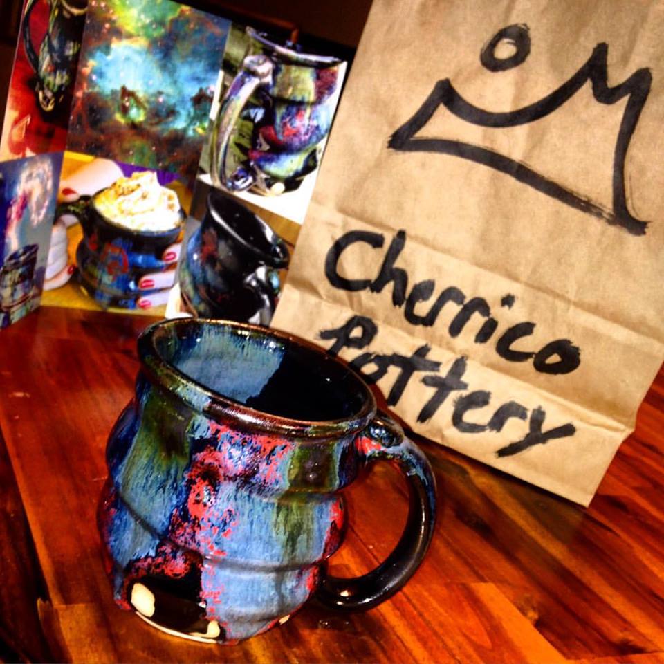 Cosmic Mug and Brochure and Cherrico Pottery Bag, Photo by Tara Maas